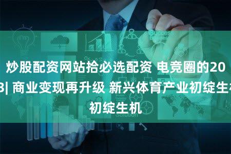 炒股配资网站拾必选配资 电竞圈的2023| 商业变现再升级 新兴体育产业初绽生机