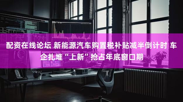 配资在线论坛 新能源汽车购置税补贴减半倒计时 车企扎堆“上新”抢占年底窗口期
