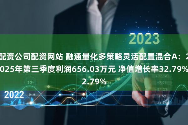 配资公司配资网站 融通量化多策略灵活配置混合A：2025年第三季度利润656.03万元 净值增长率32.79%