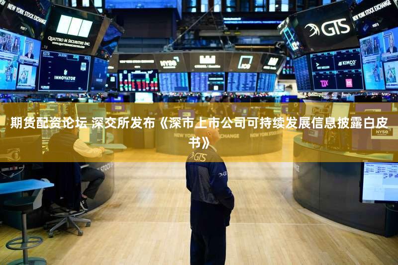 期货配资论坛 深交所发布《深市上市公司可持续发展信息披露白皮书》