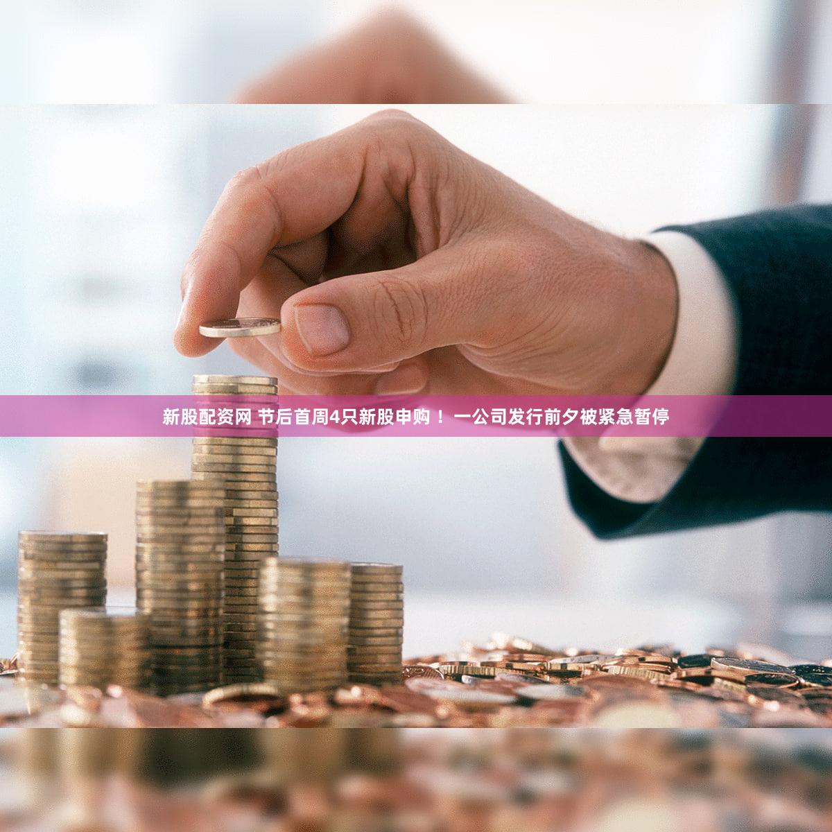 新股配资网 节后首周4只新股申购 ！一公司发行前夕被紧急暂停