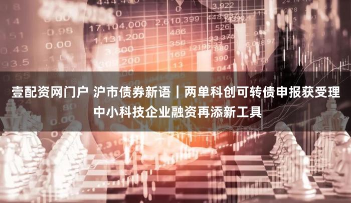 壹配资网门户 沪市债券新语｜两单科创可转债申报获受理 中小科技企业融资再添新工具